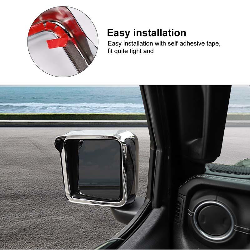 Backspegel Regnögonbryn Dekorativ Ram Kåpa För Jeep Wrangler JL För JT Gladiator 2018 Upp Biltillbehör Exteriör