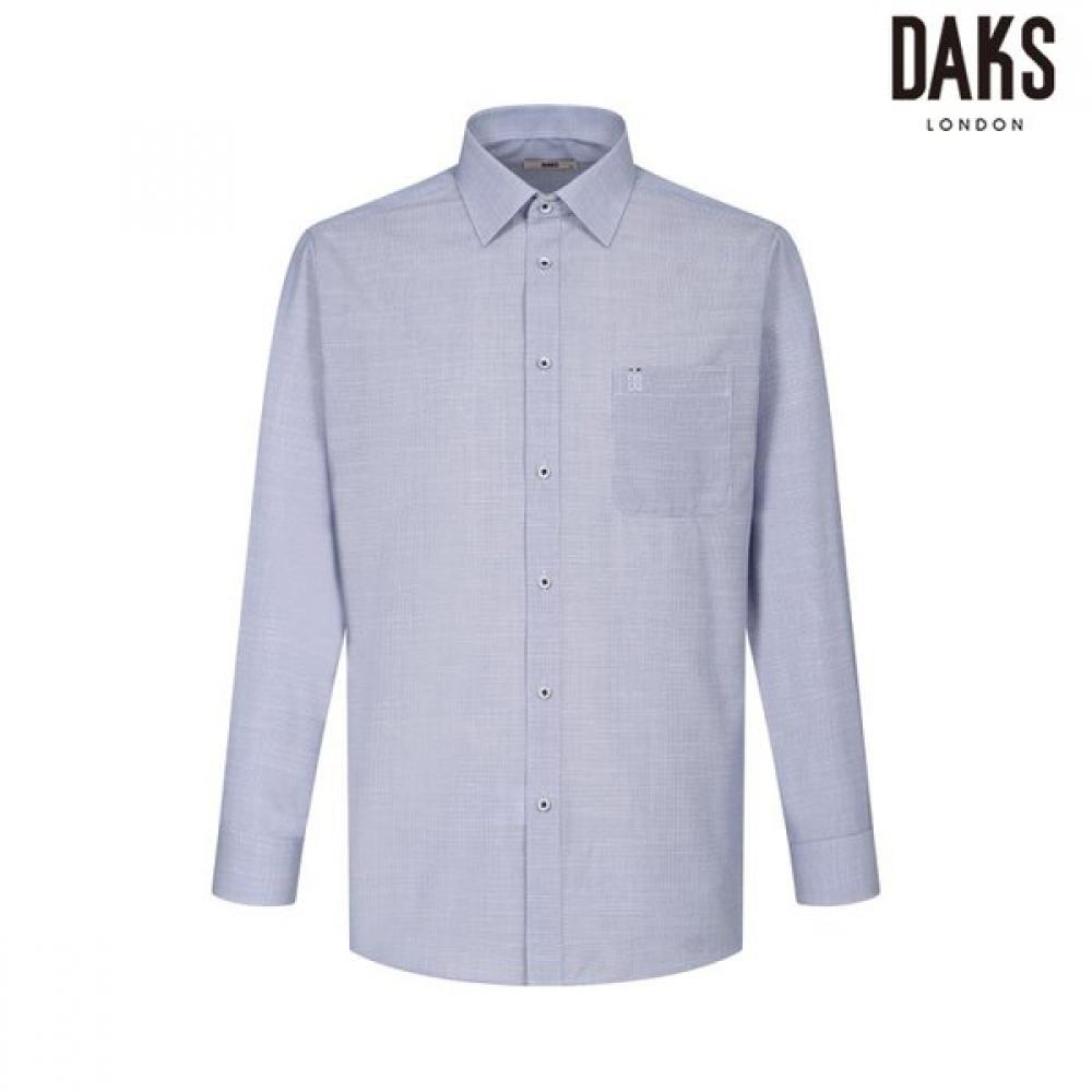 DakS Men S Linen Blend eaSy Care Micro Pattern Regular Fit dreSS Shirt dmS1Shdl1 Blue/95