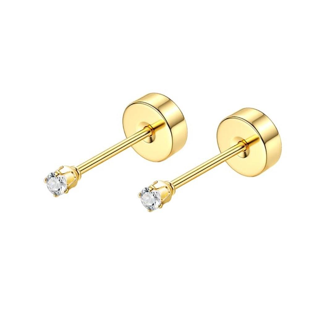 

10 пар крихітних золотих сережок-пусетів з пласкою задньою частиною 2 мм для жінок і чоловіків, гіпоалергенна хірургічна сталь, набір маленьких сережок-пусетів з кулькою з кубічного цирконію