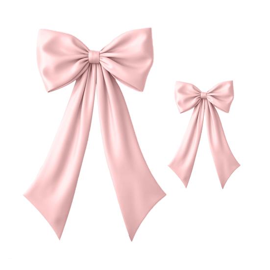 2 Pcs Bow Decor Large And Small Satin Bow Ribbon Tie Room Backdrop Wall Decor for Bachelorette Baby Shower Bridal Shower Birthday Decoration