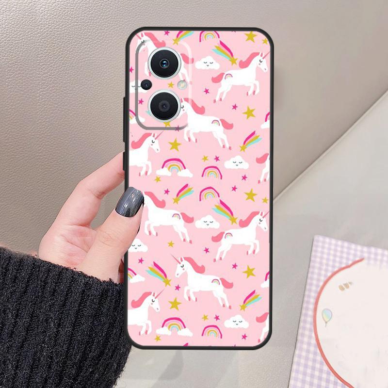 Pink Unicorn Rainbow Phone Case For OPPO Find X3 Lite X5 X6 Pro X2 Neo Reno 3 4 5 6 7 8 Lite 4Z 5Z 2Z 8T Cover