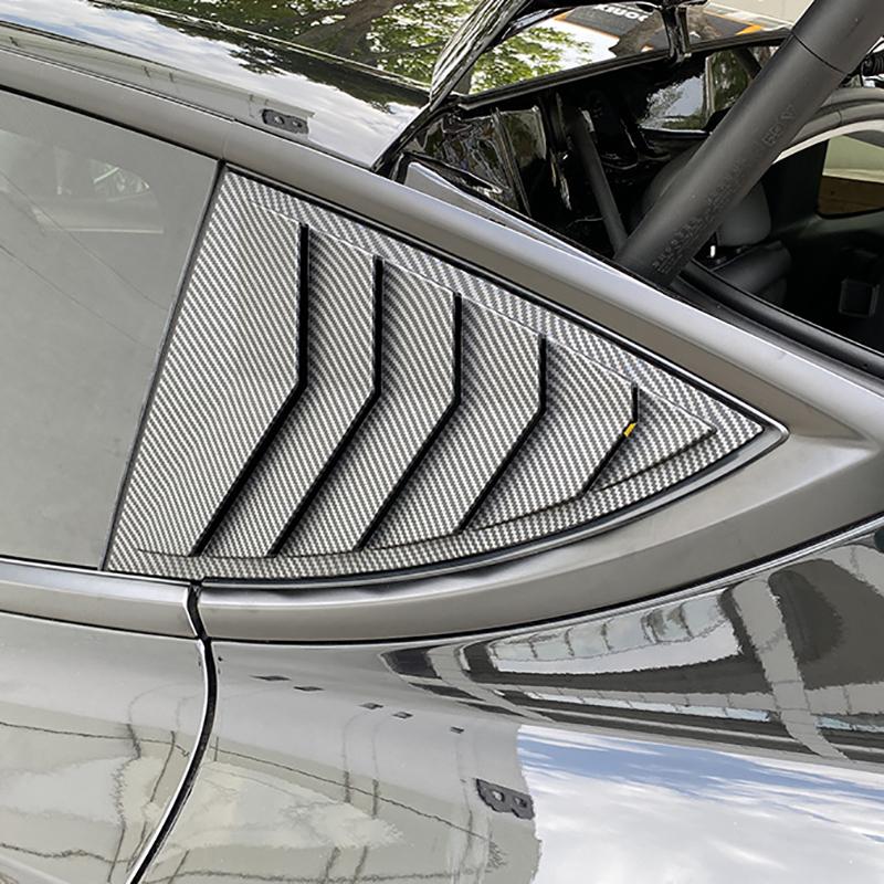 For Tesla Model Y 2024 Blinds Decoration Rear Triangular Window Spoiler Louver Shutter Cover Model Y 2020 2024 Accessories