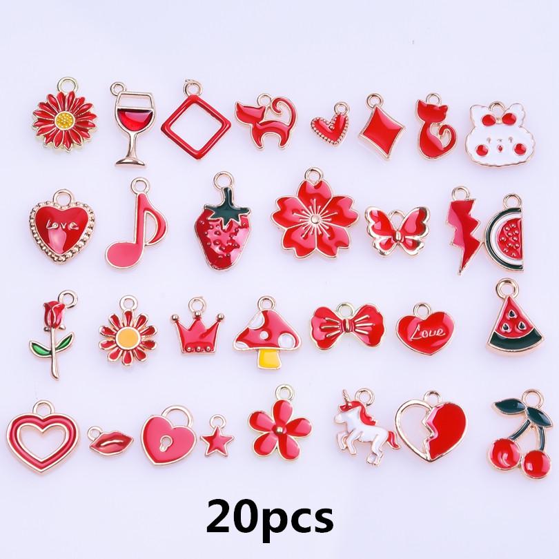 Mixed Pendants Enamel/Bracelet Charm Trinkets Flower Pendant For Jewelry Making DIY Materials Wholesale Items For Resale In Bulk