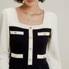 Laengsseon Ls_Color Matching Layer Cake Dress
