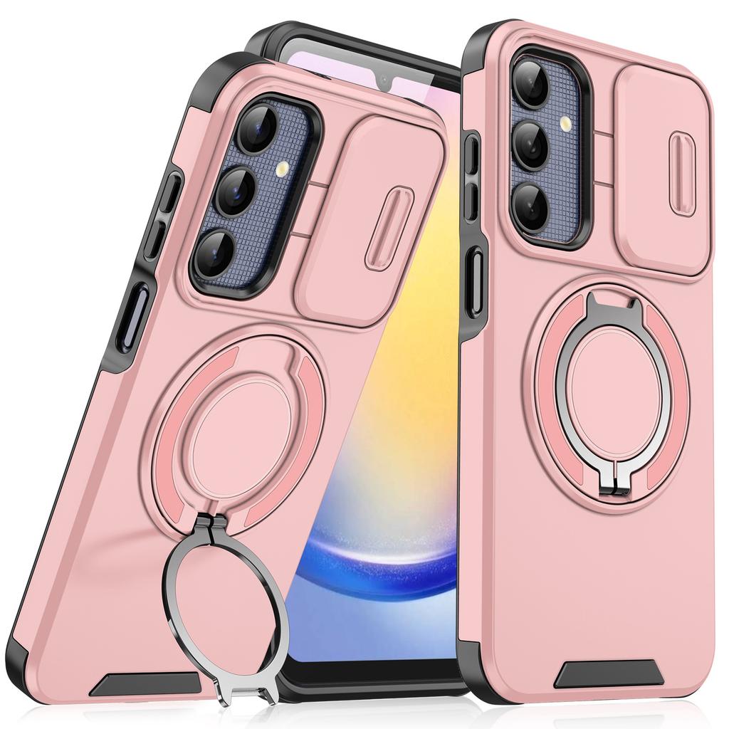 Applicable To Samsung S26ultra Collar Window A25 Mobile Phone Case A36 Rotating Bracket S24FE Protective Case