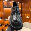 Support the new ciphertext men's pure leather casual and comfortable woven men's shoes high sense high quality light luxury exquisite trend