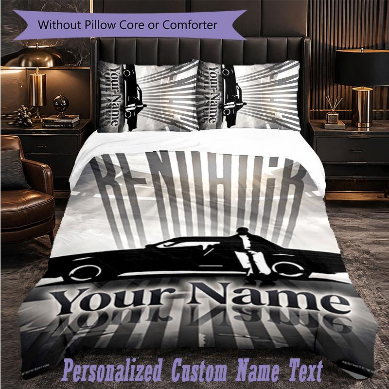 Personalized 3Pcs Bedding SetKendrick Lamar Custom Text Duvet Cover Pillowcase Set Bedroom Gift