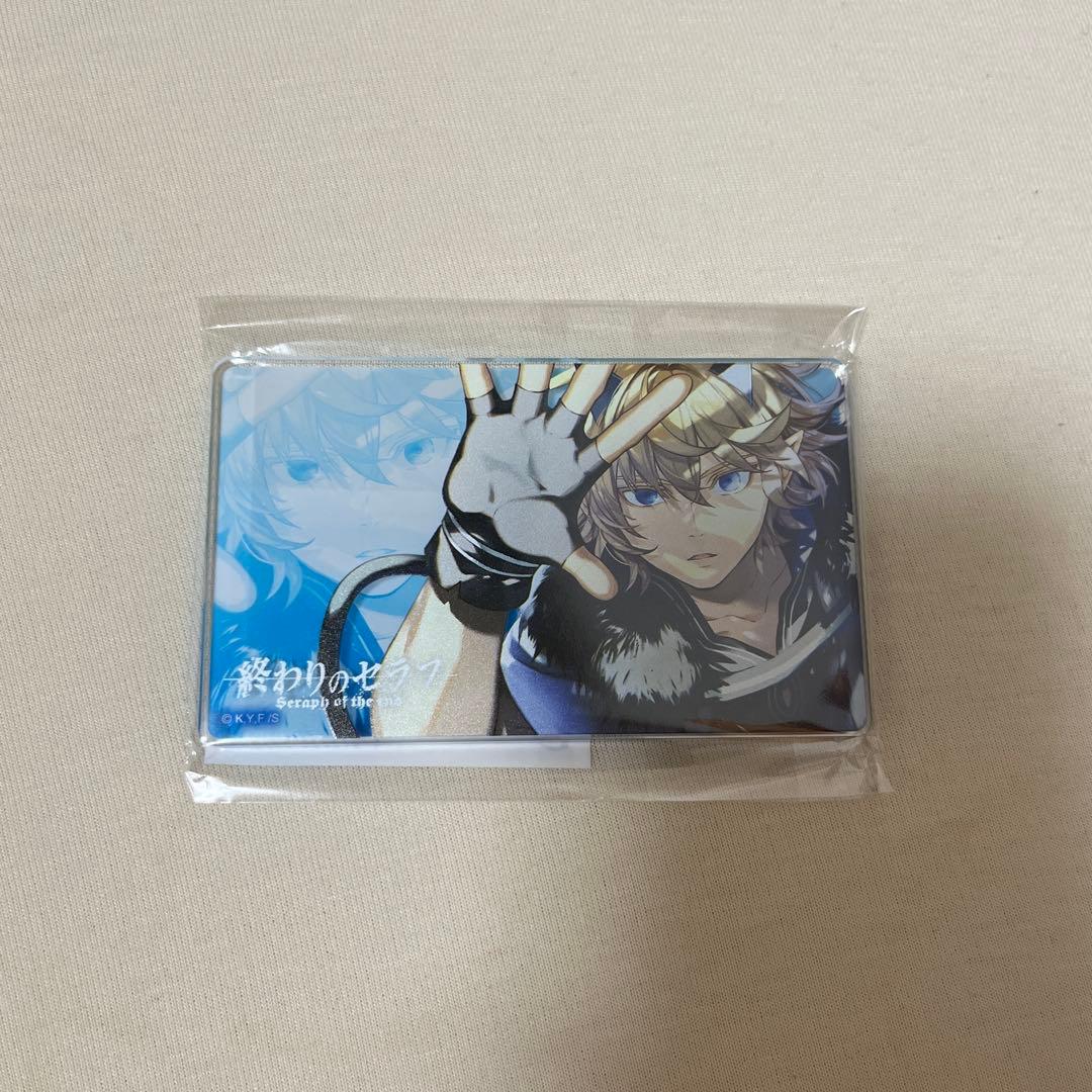 Owari no Seraph Kuji Time D Prize Mini Acrylic Block Hyakuya Mikaela Mika