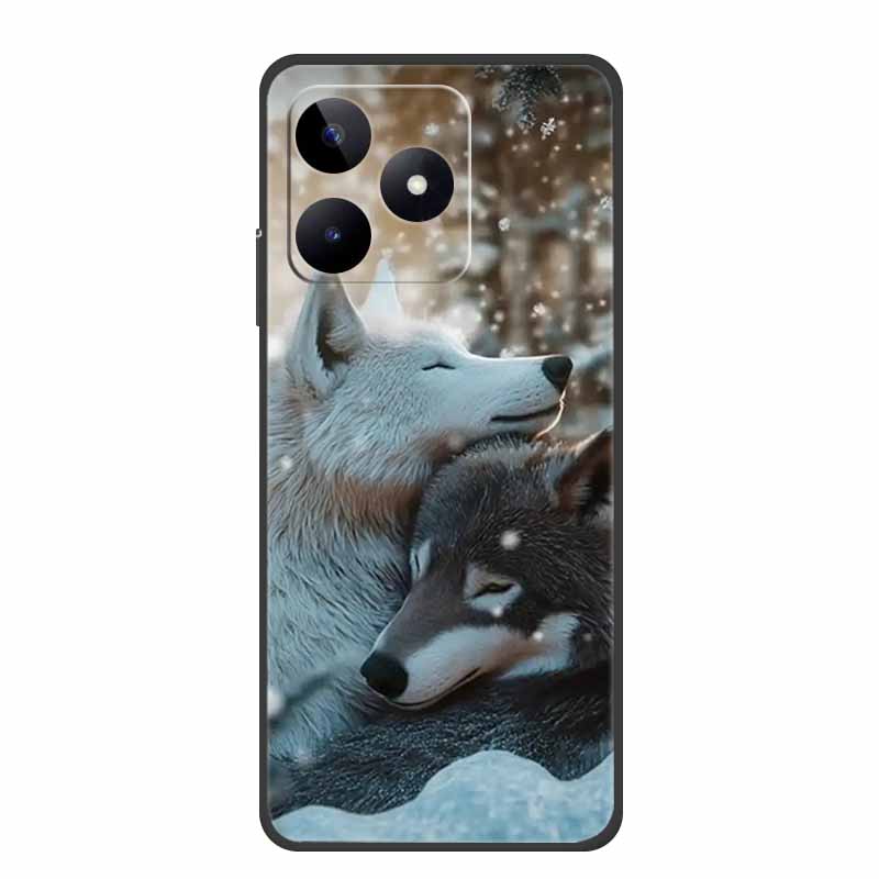 6.74" For Realme Note 50 Case Black Silicone Soft TPU Phone Cases Back Cover For Realme Note 50 Case Note50 Protective Coque Bag