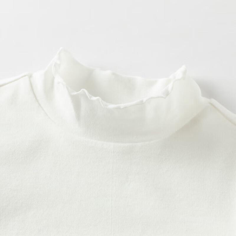 DAVE & BELLA Girls' Anti-Bacterial Half-High Collar Long-Sleeve T-Shirt