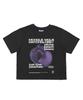 MATCHGLOBE Peach Crop Top (Black)