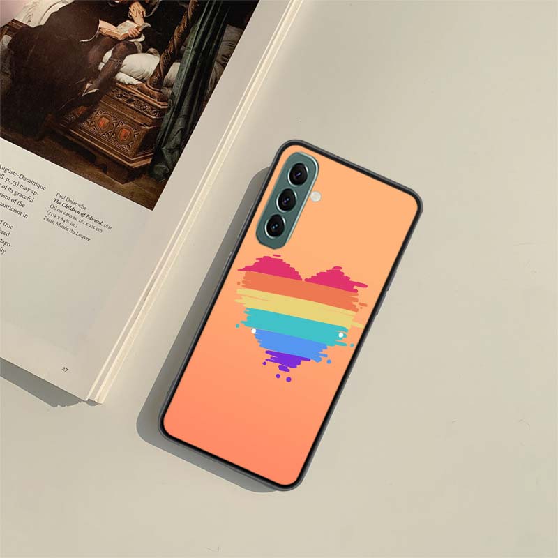 Rainbow Gradient Love Phone Case for Samsung A54 A14 A24 A34 A17 A37 A57 A55 A35 A25 A15 A07 A05S A04S A12 A22 A32 A52S A72 Gala