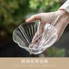280ml Glass Petal Steeping Tea Bowl Green Tea Dispenser Mug Household Personal Brewing Bowl with Spoon Multi-purpose Teaware