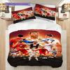 Football Legends Three-piece Set (1 * Duvet Cover + 2 * Pillowcase, Without Core) 2D Flat Christmas Birthday Gift Soft and Comfortable Bedding Set