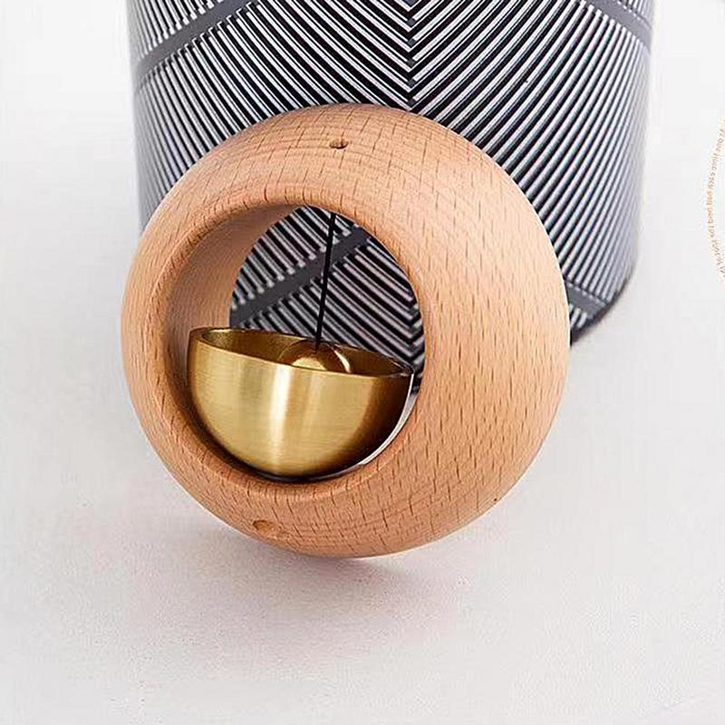 Magnetisches japanisches Holzwindspiel Kabellose Türklingel Eingangstürklingel Dekorative Windglocke für Heimöffnung Hängende Dekoration