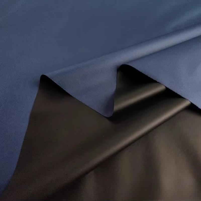 210D Silver Coated Cloth Sunscreen Thin Oxford Waterproof Fabric 180T Black Glue By The Meter for Raincoat Umbrella Tent Sewing