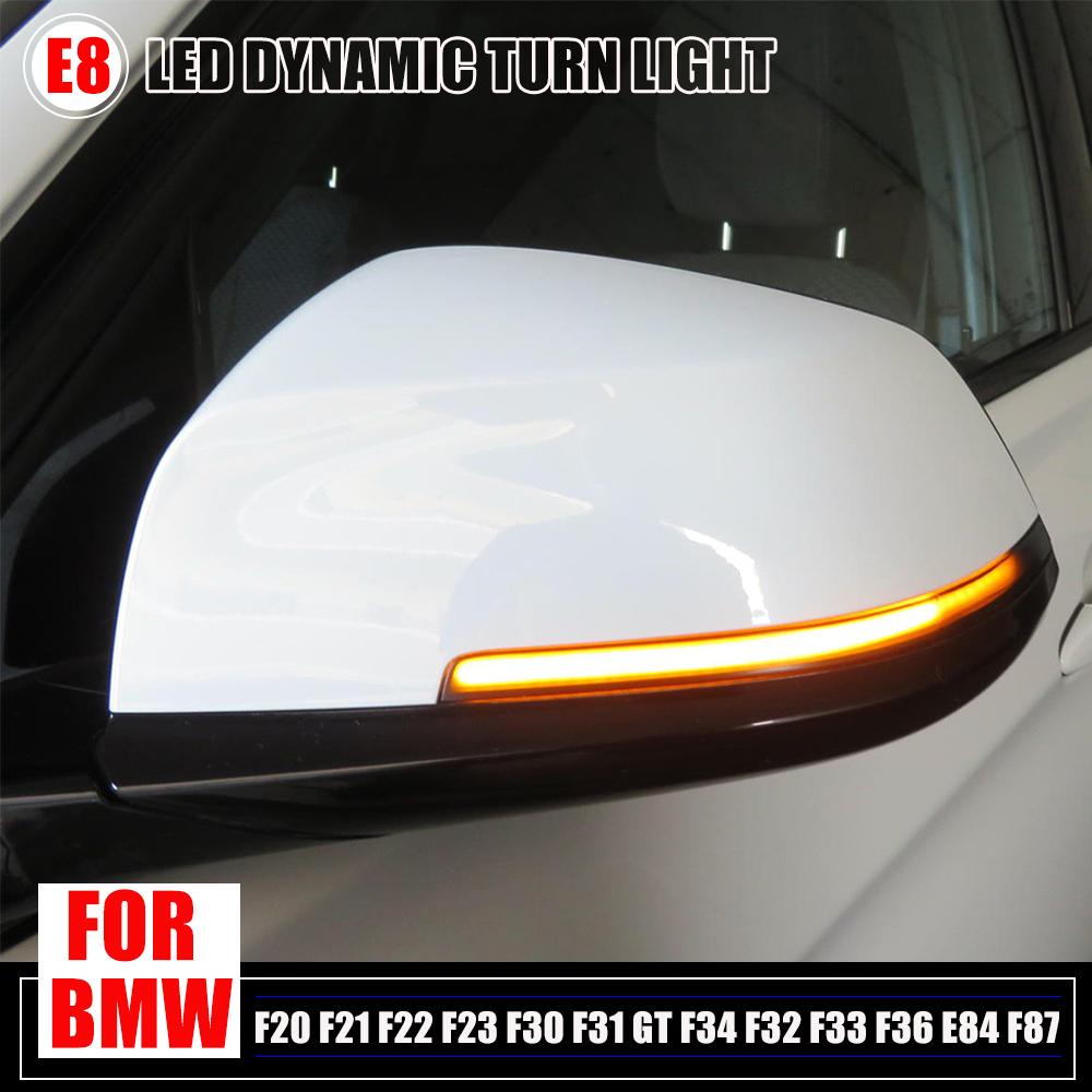LED Side Wing Rearview Mirror Indicator Blinker Repeater Dynamic Turn Signal Light For BMW F20 F21 F22 F30 E84 1 2 3 4 Series