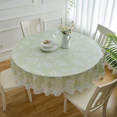 Wasserdichte & Ölbeständige Runde Tischdecke: Verbrühschutz, Waschfreier Ess- & Kaffeetischbezug, Luxuriöser Neuer Pastoraler Stil.