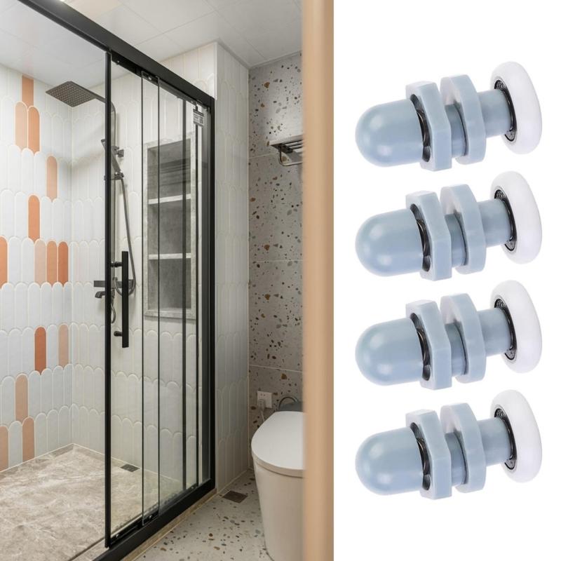 8Pieces Multipurpose 20mm Plastic Rollers for Sliding Shower Door Portable Sturdy Quiet Replacement Wheel Daily Use