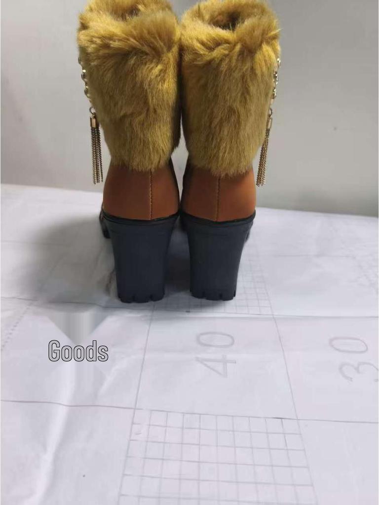 Plus Size Rhinestone Martin Boots 2024: High Heel, Warm Cotton, Side Zipper Women's Fashion Boots for Autumn/Winter