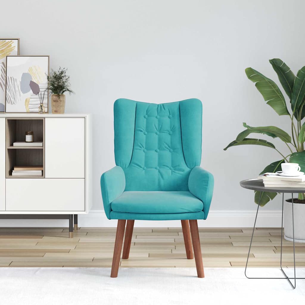 Armchair Turquoise 63 X 67 X 94 Cm Velvet