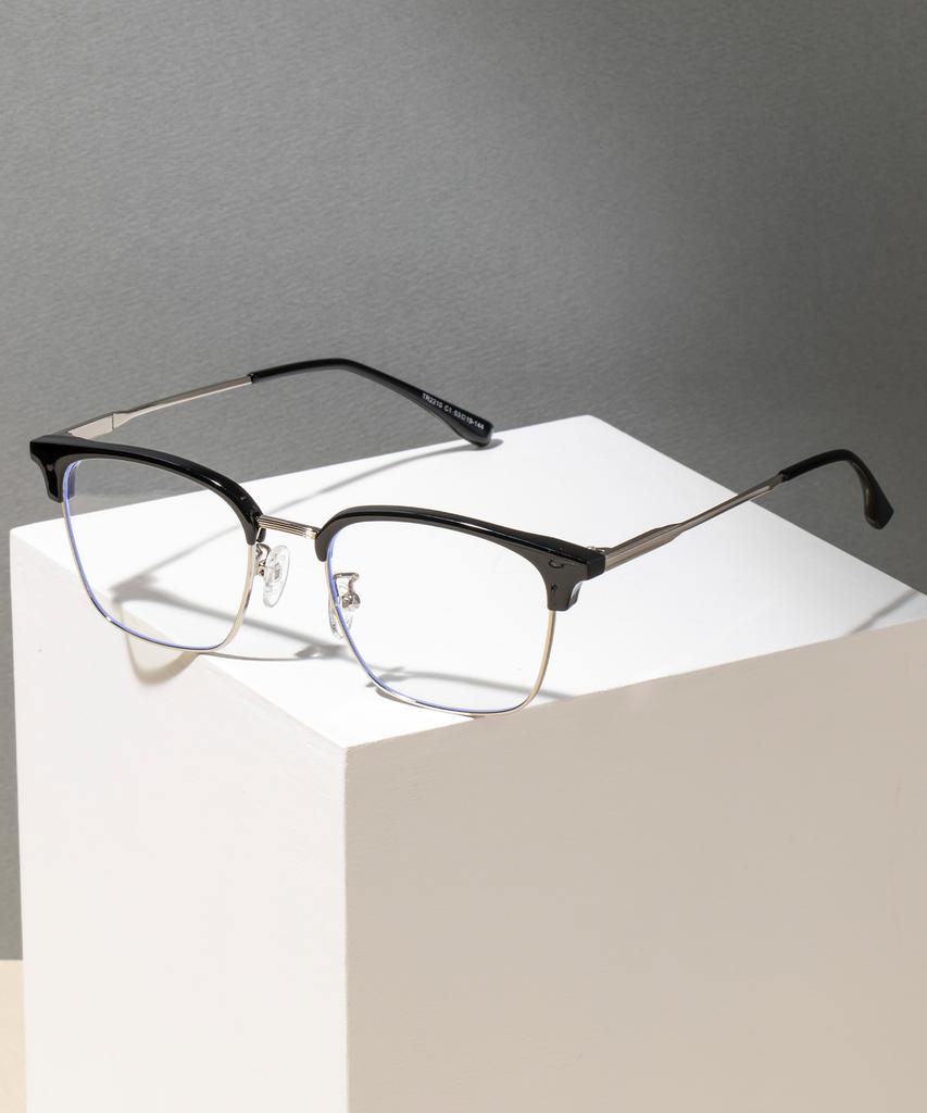 Likkeullou Rc Tr B210 Black Silver Blue Light Glasses