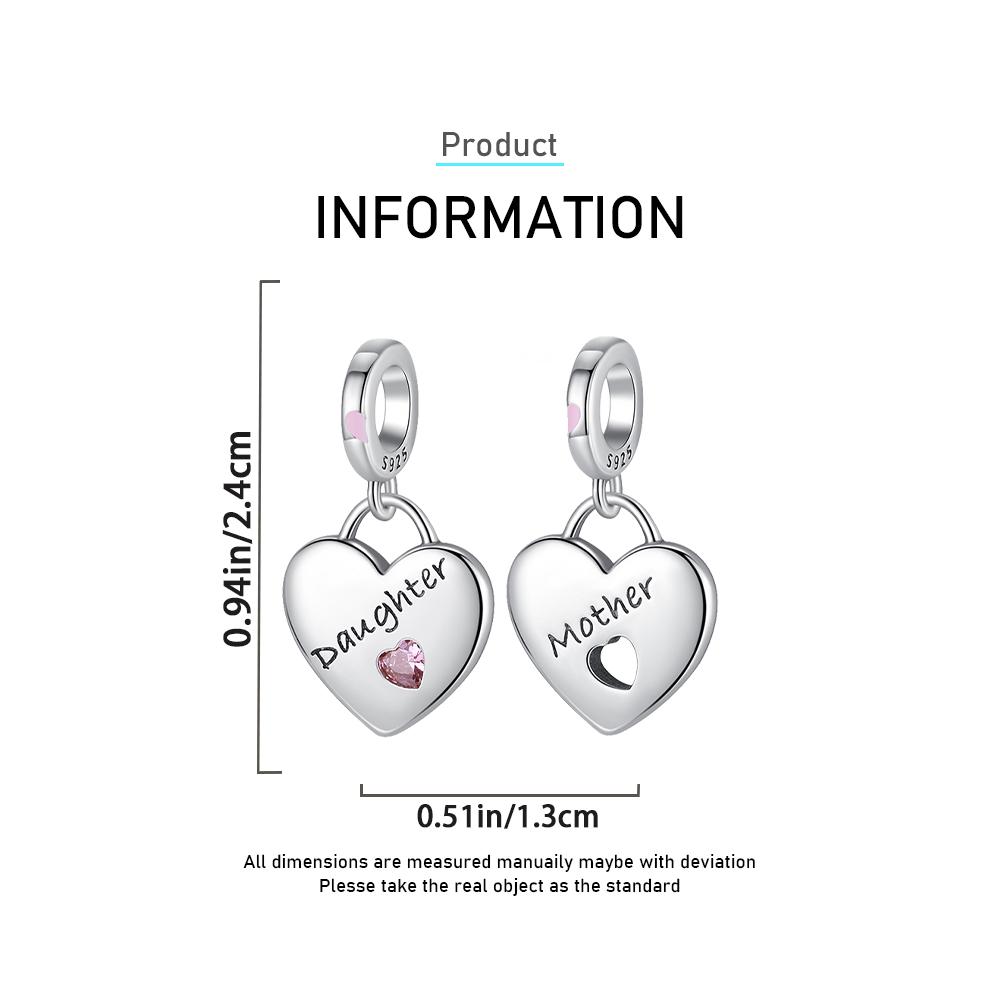 Ahthen Copper Beads Mother And Daughter Charm Ideal For Snake Chain Bracelets Necklaces For Women Jewelry Designing