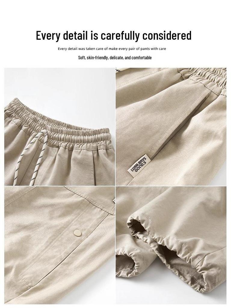 Girls' Korean Style Streetwear Cargo Pants - Spring/Autumn 2025 for Middle School