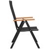 5 Piece Outdoor Dining Set in Black and Brown