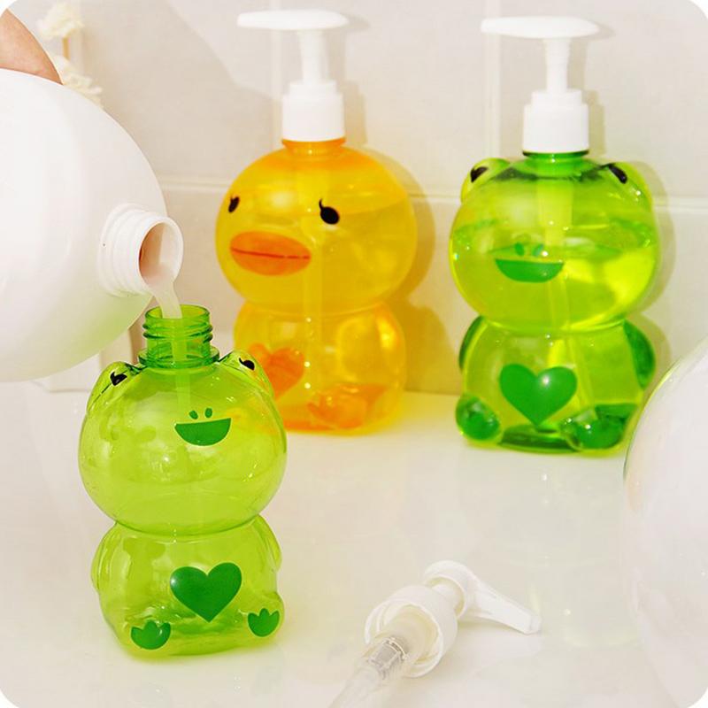 Dispensador de Sabão Desenho Animado Vazio Crianças Bomba de Sabão Líquido Frasco Dispensador Frasco Reabastecível Sabão Loção Dispensador Desinfetante Hidratante