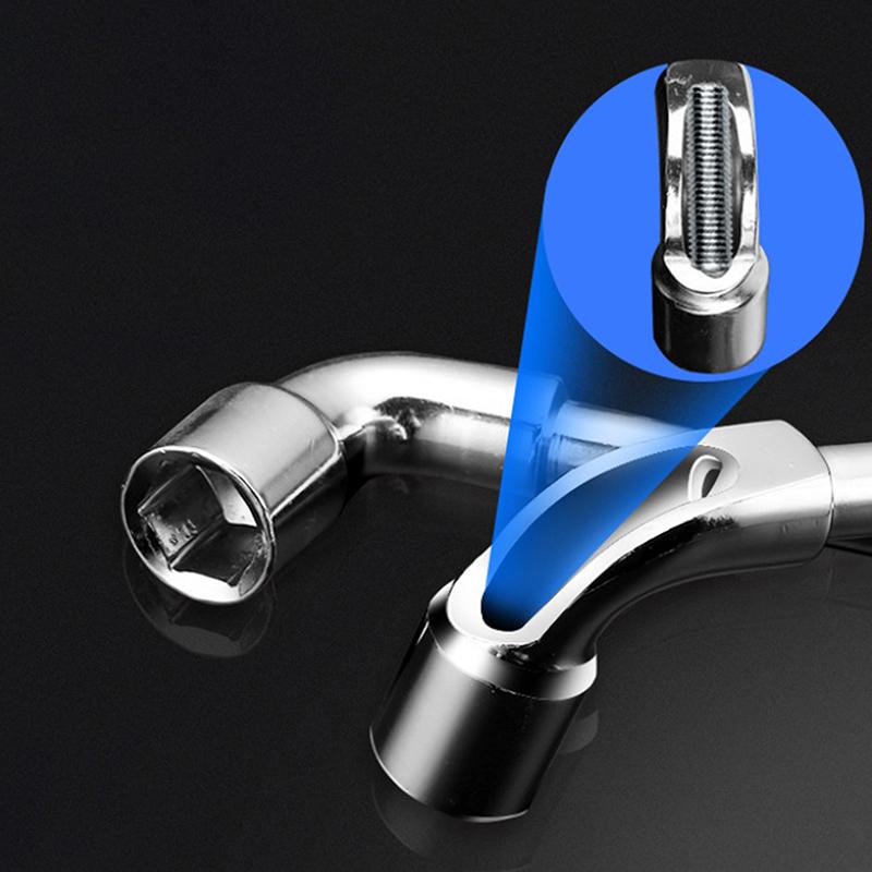L-shaped Wrench 6-15mm L Type Pipe Perforation Elbow Mini Wrench Universal Double Head Hex Socket Metric Wrench 6 Point