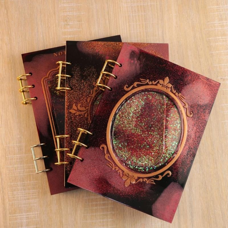 Quicksand Notebook Cover Resin Mold DIY Crystal UV Epoxy Silicone Molds Transparent Book Creative Resin Casting Molds