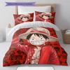 Set Copripiumino Trapuntato con Fantasia D di Luffy Federa per Cuscino Regalo di Compleanno per la Casa(1 * copripiumino + 2 * federa, senza nucleo)