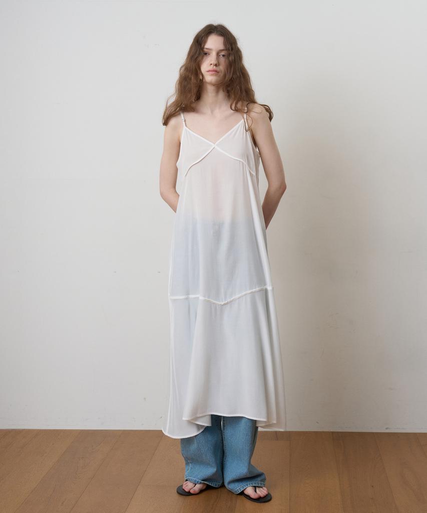 FROMWHERE Glow Layered Dress O/White