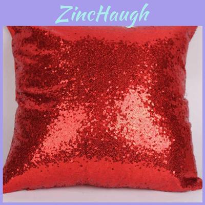 Federa Cuscino Sequin Tessuto Camaleonte Monocolore per Decorazione Soggiorno