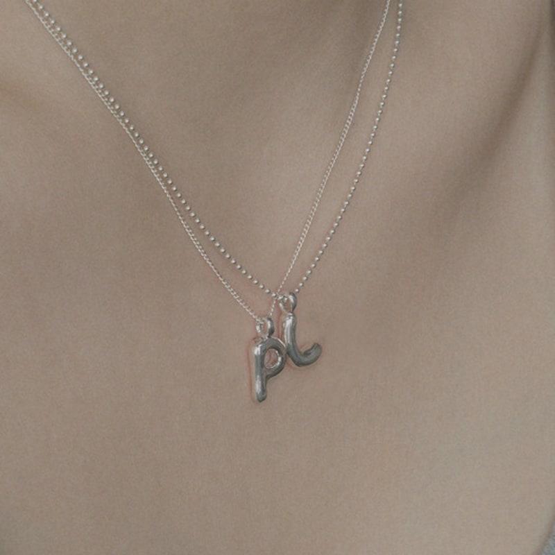 

POSTLUDE [SILVER] B VOLUME INITIAL P NECKLACE CHAIN - FLAT