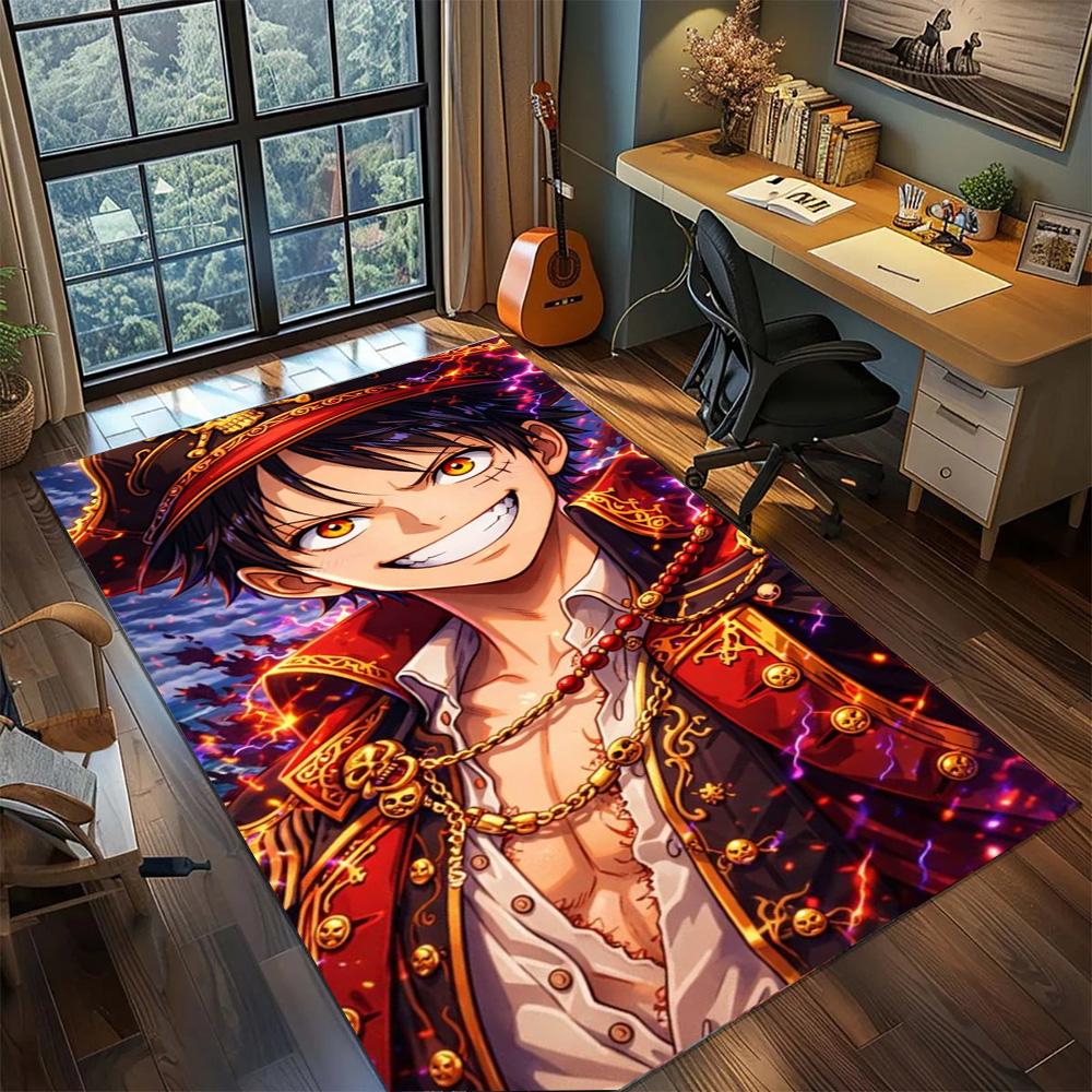 Luffy Floor Mat Large Coverage Home, Non Slip Washable Area Carpet Rug Bedroom Gamer Room.-TING