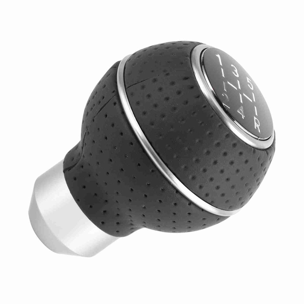 5 Speed Gear Shift Knob Stick Aluminium Alloy and Leather Manual Automobiles Accessory