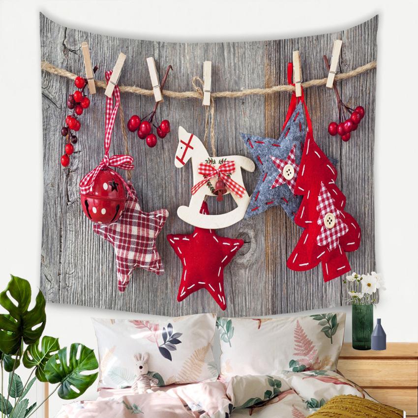 Christmas Snowman Magic Tapestry New Year Bedroom Wall Hanging Home Decor Bohemian Decorative Hippie Printed Sheet Background