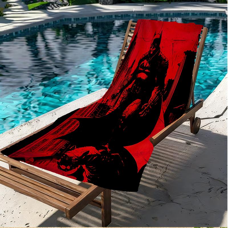 Superheroes Print Beach Towel, Versatile Lightweight Absorbent Beach Towel for Pool Surf Yoga Bathroom, Perfect Birthday Holiday Gift