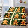 2026 New Arrivals Cozy Gingerbread Flannel Blanket Ultra-Soft And Plush, Perfect for Winter Warmth And Holiday Decor Ideal Family Gatherings, And New