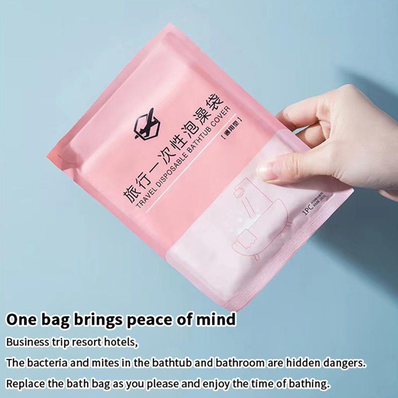 10Pcs Disposable Bathtub Cover Portable Bathtub Liner Oversized Salon Home Travel El Cleaning Anti Dirt Protective Film