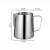 Stainless Steel Coffee Milk Frothing Jug With Pouring Spout Measurement Jug  Milk Coffee Cappuccino