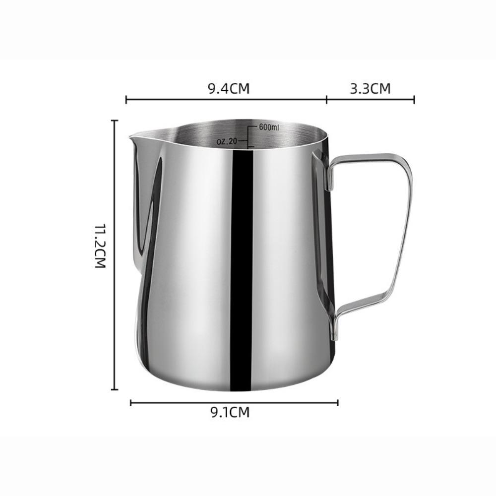 

With Pouring Spout Coffee Milk Frothing Jug Espresso Barista Tool Milk Coffee Cappuccino 600ml