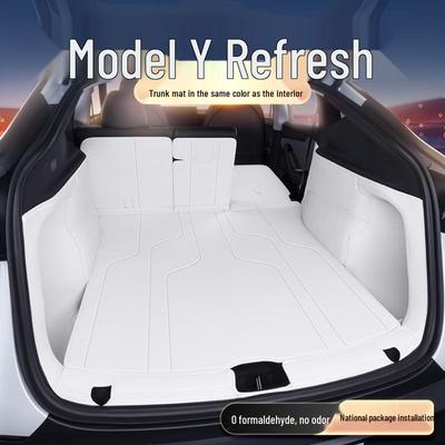 Tesla Model Y 2025 Trunk Mat - Full Coverage, Car Interior Accessory