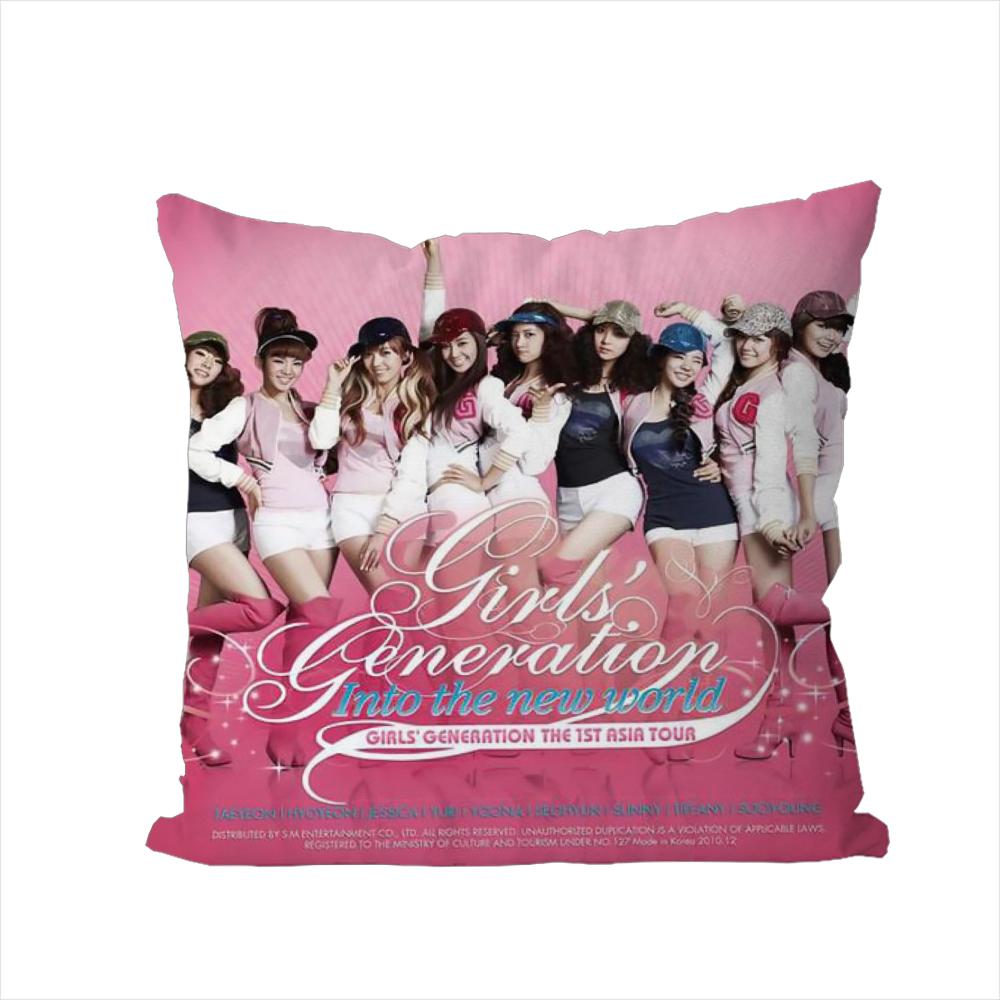 Girls Generation Pillow Case For Car Sofa Decorative Home Doublesided Print Plush Square Throw Pillow Cushion Cover
