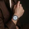 Casio 50M Water Resistant Quartz Movement Leather Strap Watch Men watches White BEM-520BUL-7A2