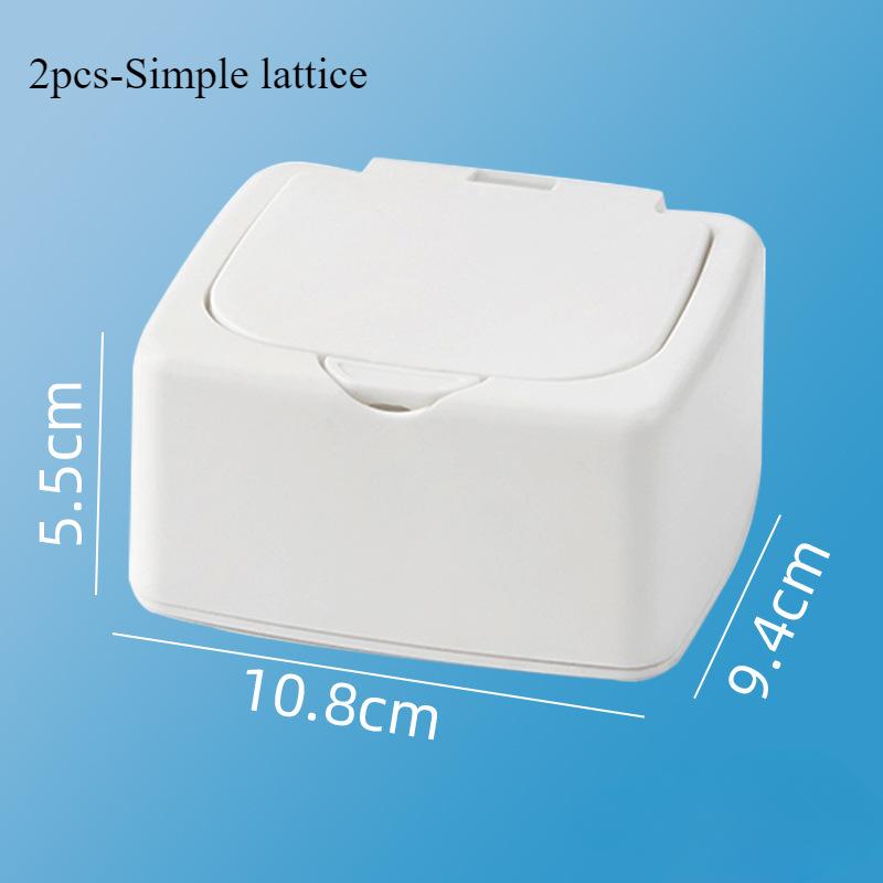 Storage Box Organizer Desktop Storage Box Mini Pop-up Cotton Swab with Lid Cosmetic Cotton Plastic Dustproof