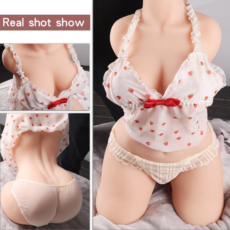 65cm*13.5kg 3D Silicone Sex Doll TPE Sexy Cleavage Vagina Love Anal Love Adult Sex Toys for Men Liquid Silicone Filled In The Chest Feel Softer