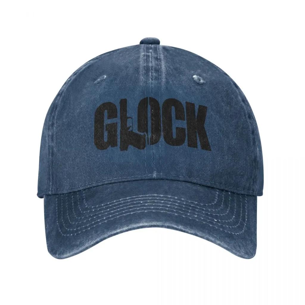 Glock Tactical Shooting Gun Baseball Caps Distressed Denim Snapback Cap Outdoor All Seasons Travel Unstructured Caps Hat